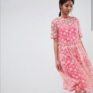 ASOS EDITION embellished drop waist midi dress